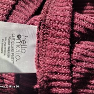 HELLO MELLO Women's Burgundy Sweater And Pants Set